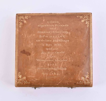 Leather case with four silver medals 1825