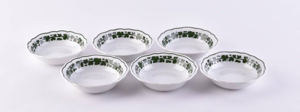 6 Meissen compote bowls