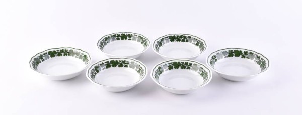6 Meissen compote bowls