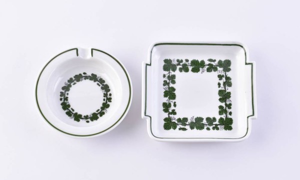 2 Meissen ashtrays