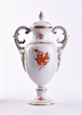 Herend Appononyi Orange amphora vase