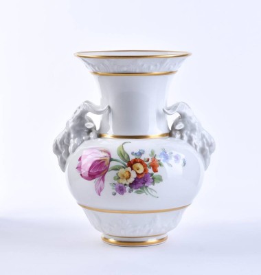 A Ram's Head Vase KPM Berlin