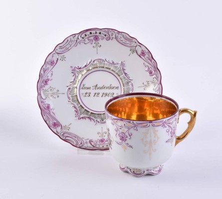 Art Nouveau cup and saucer