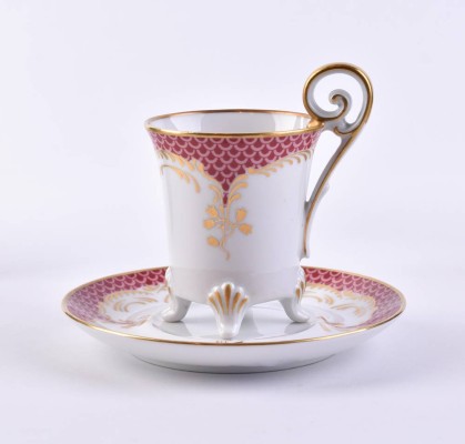 Vitrinentasse mit Untertasse Tirschenreuth