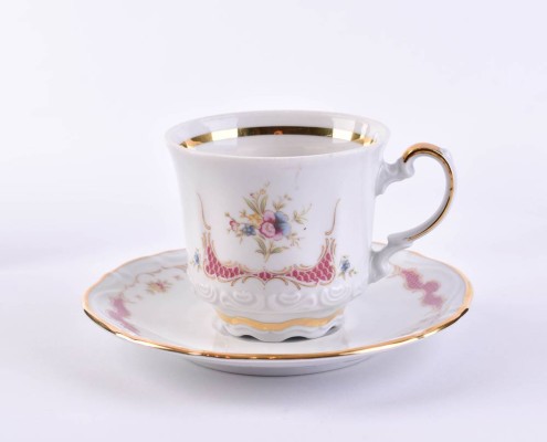 Vitrinentasse mit Untertasse Bavaria 