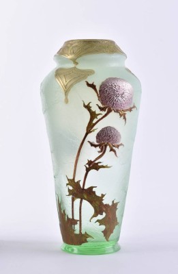 Jugendstilvase Legras & Cie- Verreeries de Saint-Denis um 1900