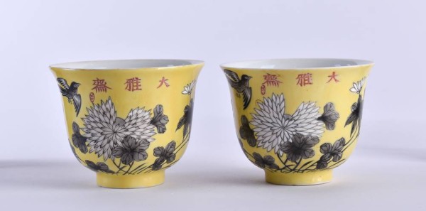 Paar Teeschalen China