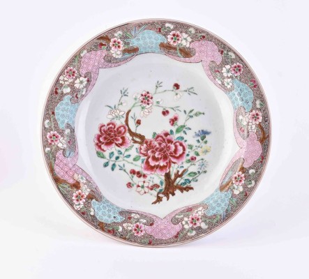 Famille- Rose Teller China, Schien Lung Periode