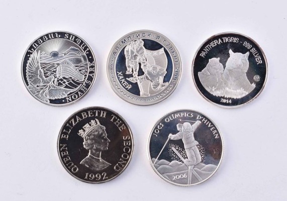 Konvolut 5 Silbermünzen