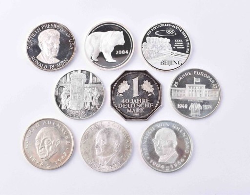 Konvolut Silbermedaillen