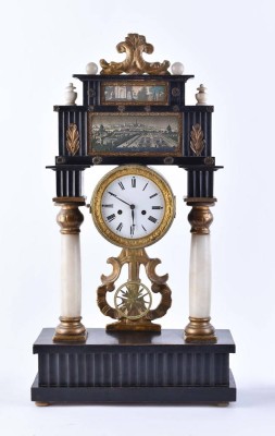 Biedermeier portal clock, 19th century