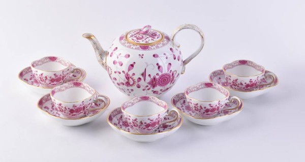 5 demitasse cups & 5 saucers Meissen, Knauffzeit