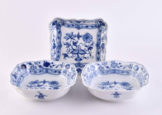 3 Meissen bowls