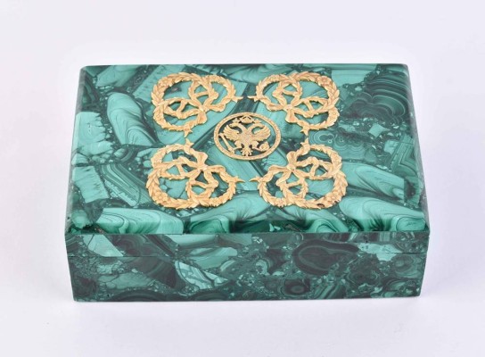Malachite lidded box Russia