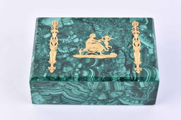 Malachit Deckeldose Russland