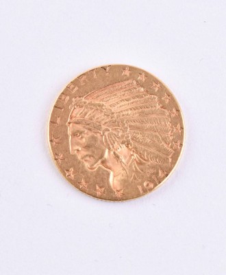 USA 5 Dollar Gold Indian Head 1914