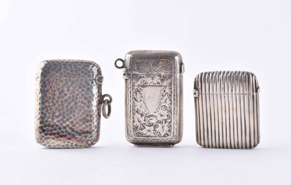 3 Streichholzbehälter mit Reibefläche England