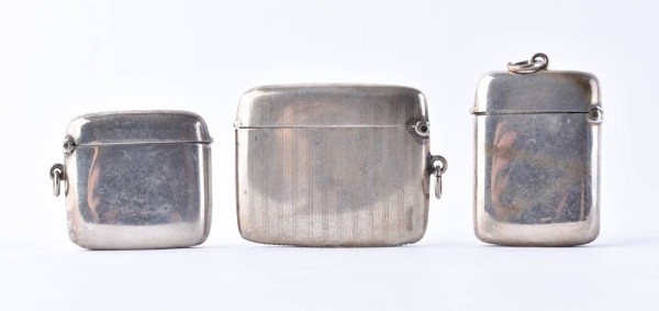 3 Streichholzbehälter mit Reibefläche England