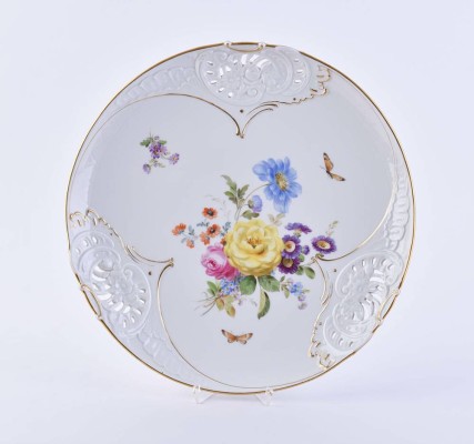 große Jugendstil-Anbietschale Meissen 19. Jhd.