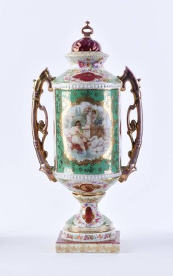Amphora vase Vienna Augarten 19th century