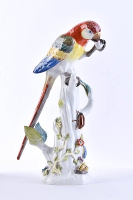 Tierfigur Meissen Papagei