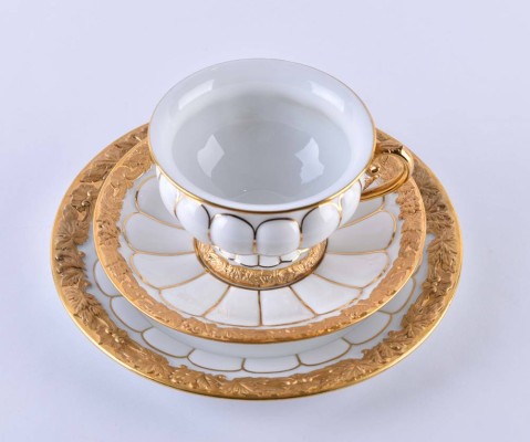 Meissen Tasse & Kuchenteller X-Form