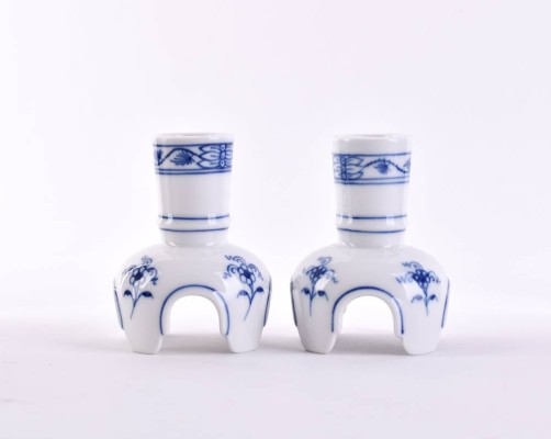 Pair of Meissen candlesticks