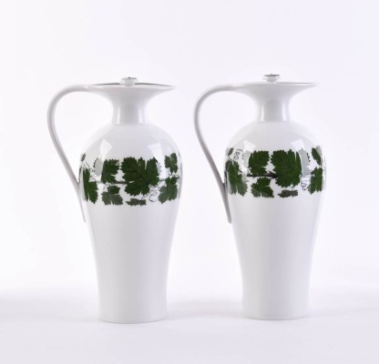 1 vinegar jug & 1 oil jug Meissen