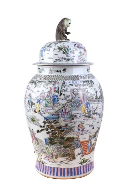 Large Famille- Rose floor vase China Qing period