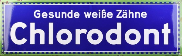 Vintage Chlorodont enamel advertising sign