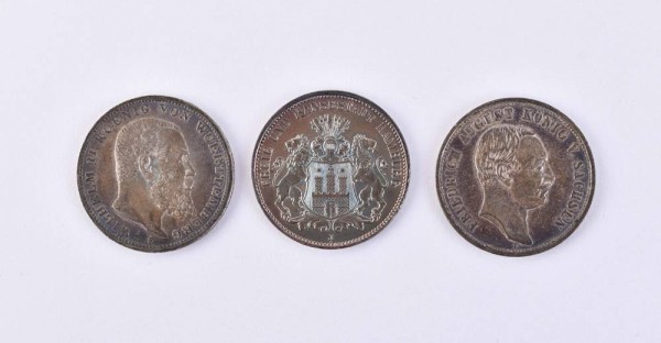 A group of coins from the German Empire