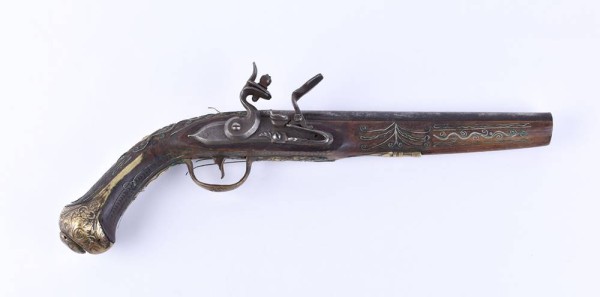 Ottoman flintlock pistol, late 18th century.