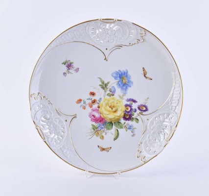 Large Art Nouveau offering bowl Meissen 19th century