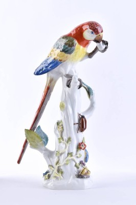 Tierfigur Meissen Papagei
