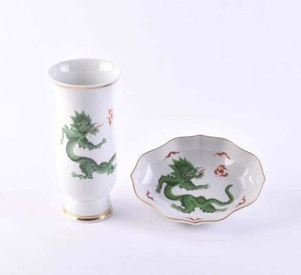 Meissen vase and bowl