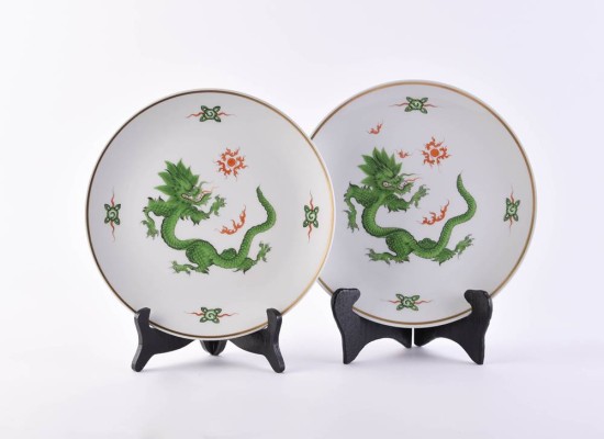 Paar Wandteller Meissen