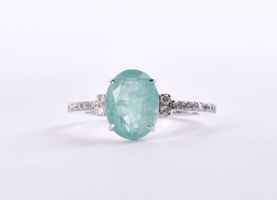 Smaragd Brillant Ring
