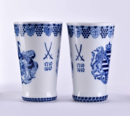 2 Jubiläumsbecher Meissen