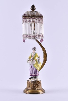 Tischlampe Meissen um 1900
