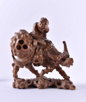 Holzfigur China späte Qing - Dynastie