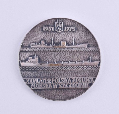 Medaille Polen 25 Jahre Dampfschiff-Kompanie Stettin