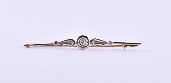 Jugendstil Stabnadel mit Diamanten um 1900