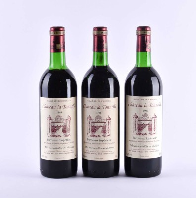 3 Flaschen Château la Tonnelle 1986