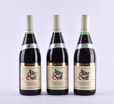 3 Flaschen Sasbachwaldener Alde Gott 1993