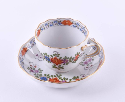 Mocha cup and saucer Meissen