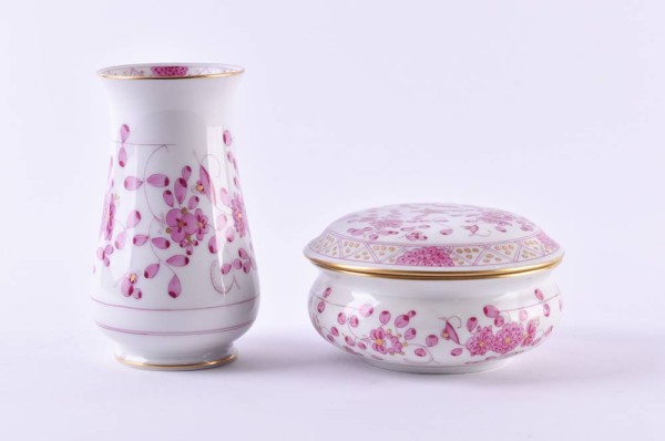 Vase und Deckeldose Meissen