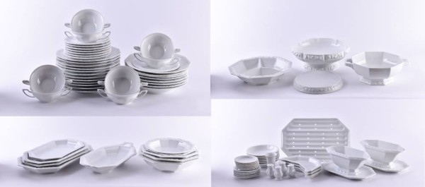 Konvolut Speiseservice classic Rose Maria weiß Rosenthal