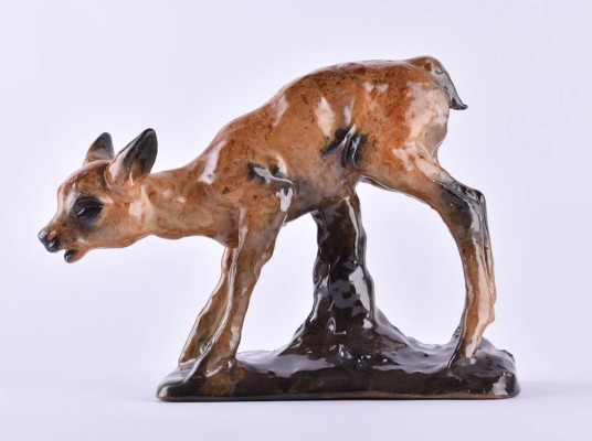 Animal figure of Karlsruhe majolica