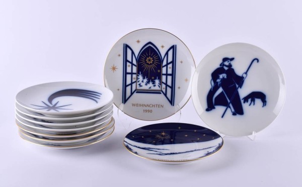 A group of Christmas plates KPM Berlin