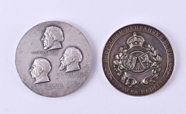 2 large silver medals